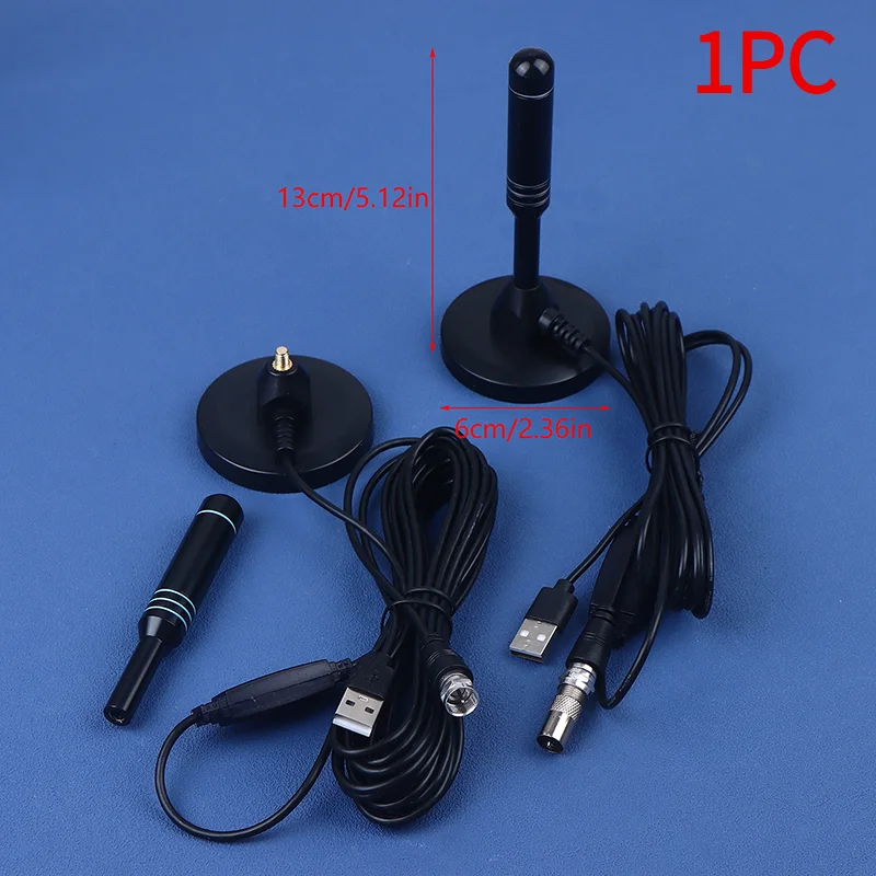 1PC Digital TV Antenna With Signal Amplifier 480+ Miles Indoor Outdoor Antenna Magnetic Base VHF UHF Digital Aerial.