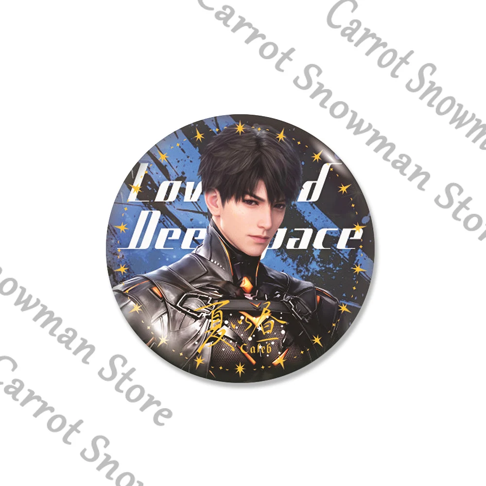 Love and Deepspace Sylus Zayne Caleb Rafayel Xavier Anime Double Flash Tinplate Badge Emblem Brooch Cospaly Cartoon Decorate