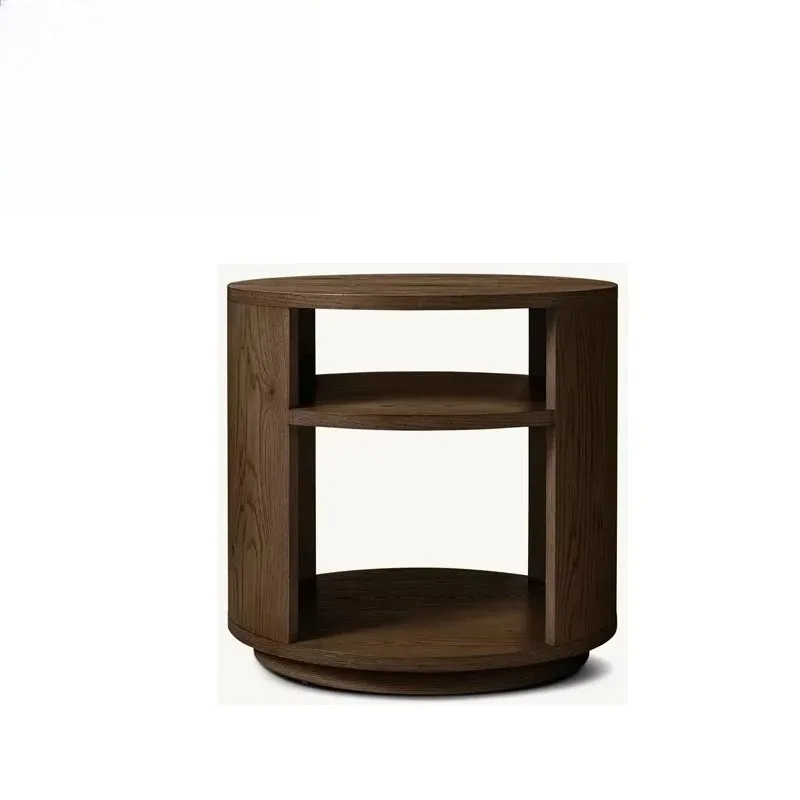 

Luxury sofa rounded corner coffee table modern living room interior decoration lamp table furniture wooden side table