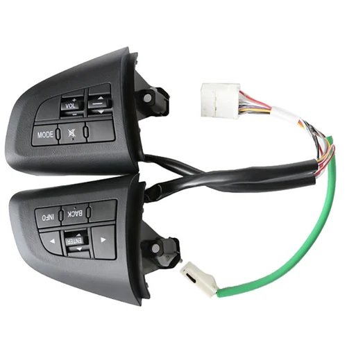 Imagen 1 del producto Botones de Control de interruptor de volante multifunción, modo de Volumen de coche, 2 piezas, para Mazda 3, 5, CX-5, CX-7