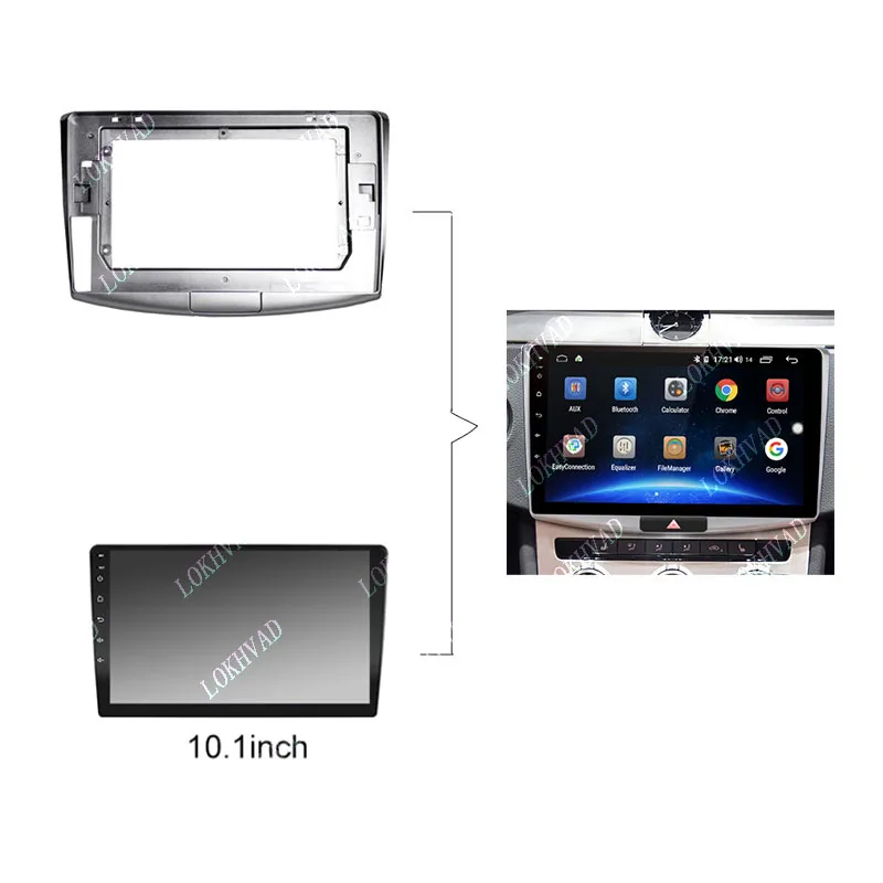 10 inch Car DVD Frame Audio Dash Trim Kits Facia Panel Radio Player Screen 2 Din For Volkswagen Passat 7 B7 NMS Frame Kit