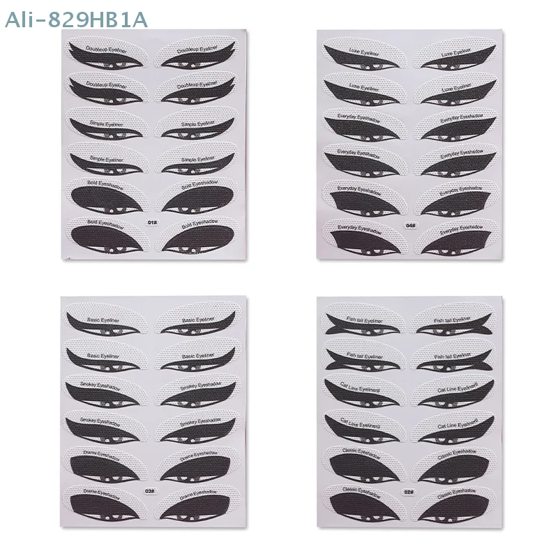 24 Paar/4 Blatt multifunktion ale Augen Make-up Vorlage Lidschatten Eyeliner Schablone Augen Make-up Werkzeuge