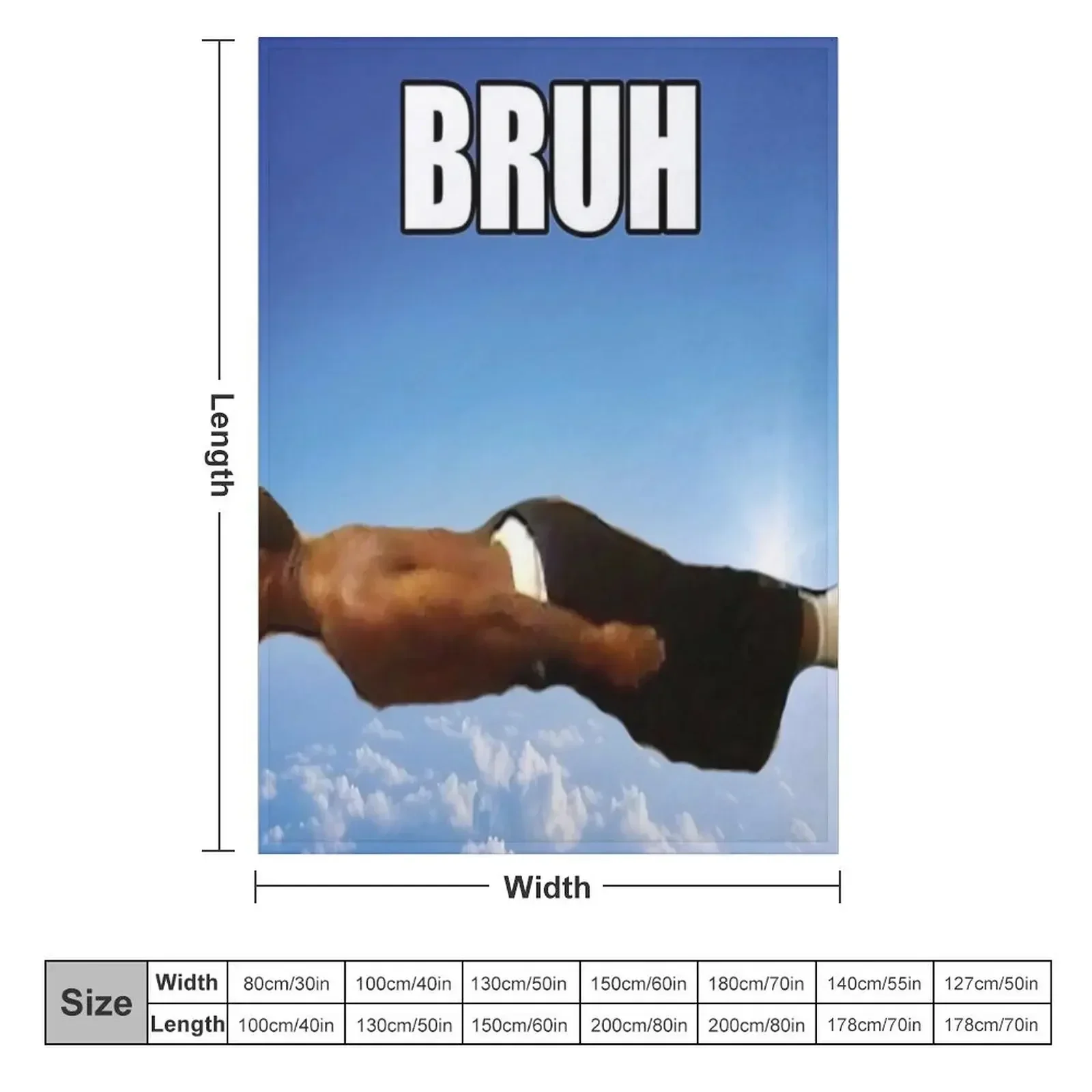 Bruh Flying Meme Throw Blanket For Decorative Sofa Hairys blankets and throws Blankets