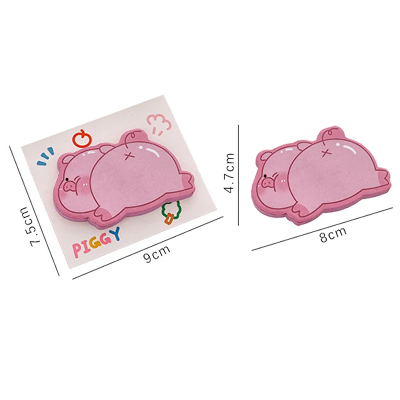 30Sheets Kawaii Cartoon Capybara Bear Animals Sticky Notes To Do List Planner Cute Self-adhesive Sticky Notes School Supplies