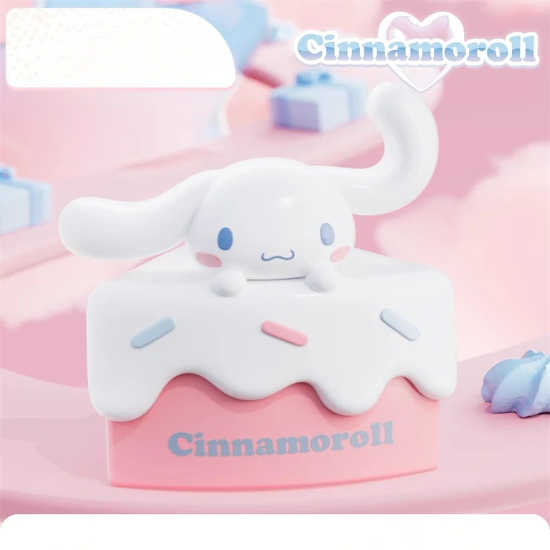 Sanrio Cake Model Hello Kitty Storage Box Cinnamoroll Pompompurin Figure Anime Collection Doll Ornament Children's Toy