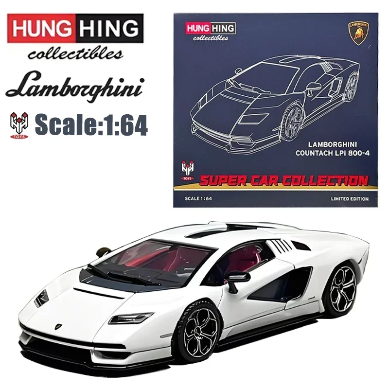 HH Toys-Modèle réduit de véhicule en alliage moulé sous pression, LAMBORGHINI COUNTACH LPI 1/64-4, SUPollcar COLLEETON, édition limitée, 800