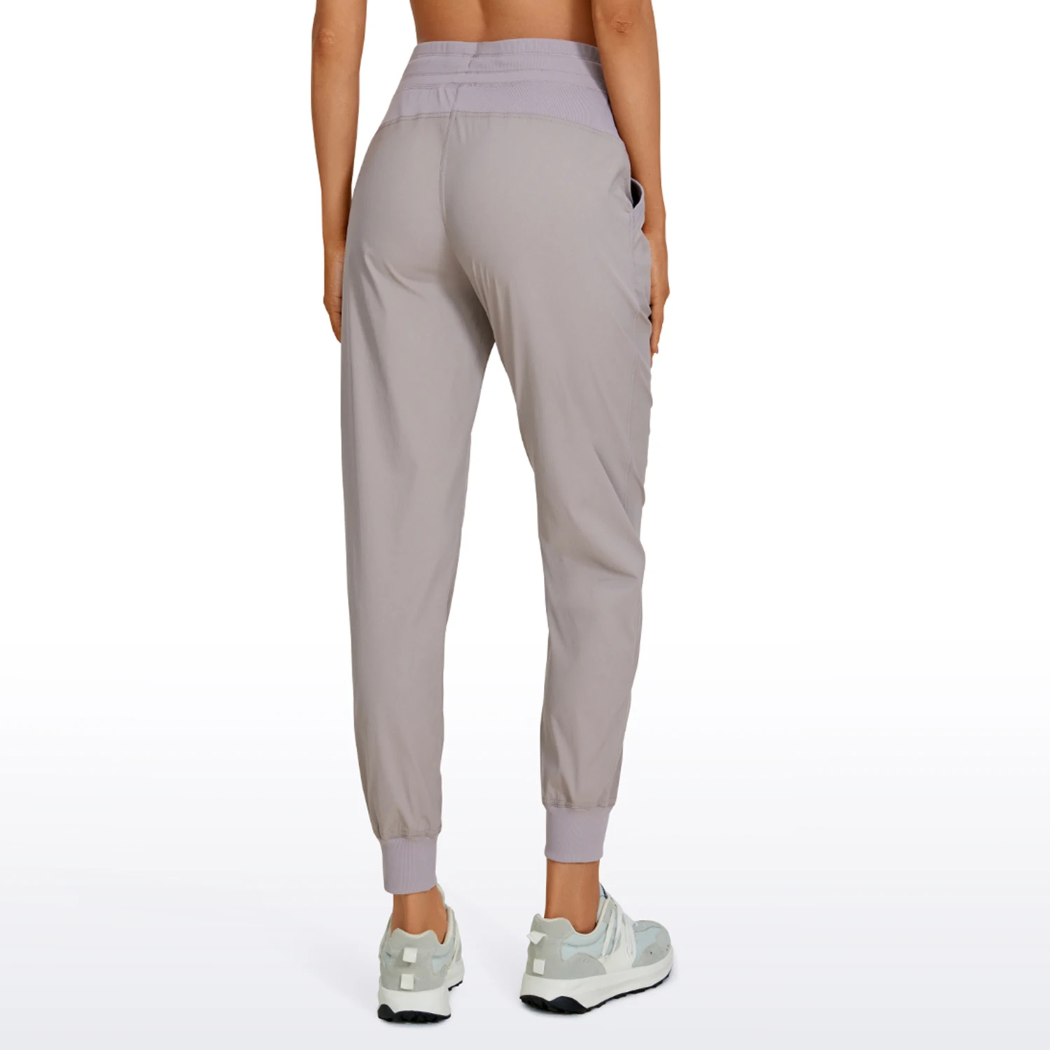 CRZ-pantalones de YOGA ligeros para mujer, pantalón de entrenamiento de cintura alta, informal, con bolsillos, para correr al aire libre