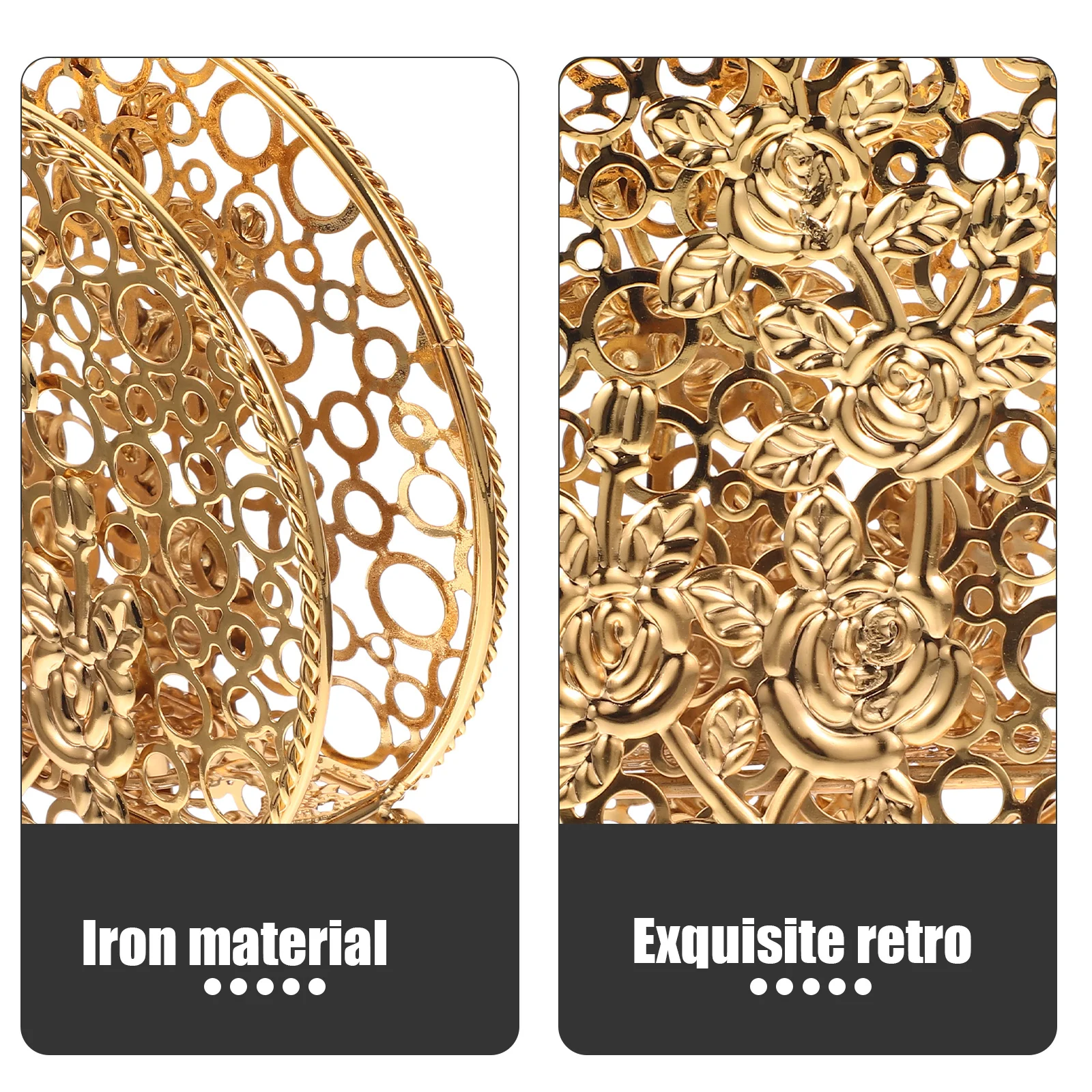 

Vintage Metal Napkin Holder Serviette Stand Decorative Freestanding Napkin Rack Tabletop for Kitchen Dining Room