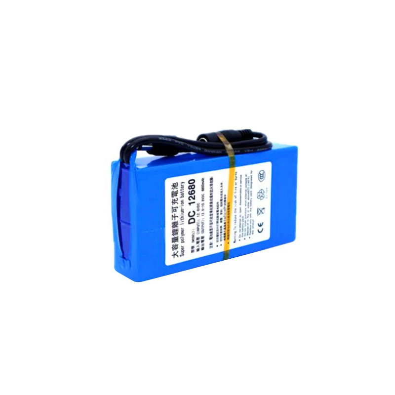 12V Battery Charge Protective DC 12V 30000mAh Lithium Polymer Super Rechargeable Battery Backup Li-ion 12V Battery Pack