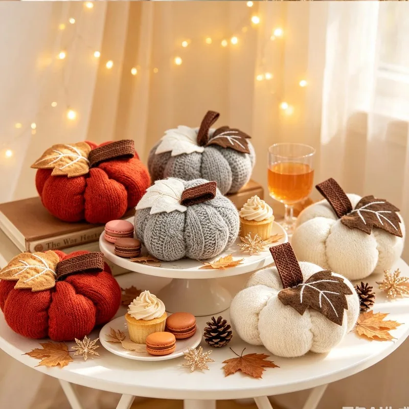 Knitted Pumpkin Fall Ornament 2