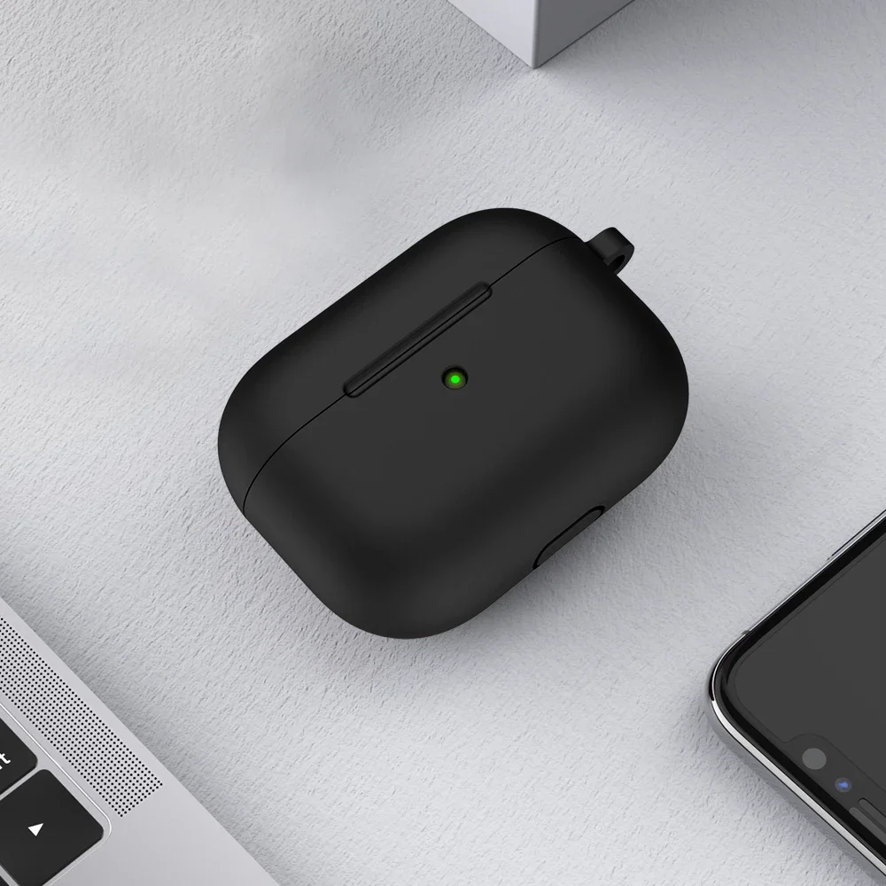 Appleイヤホンケース,イヤホンケース,フック付き保護ケース,穴,シリコンAirpods3