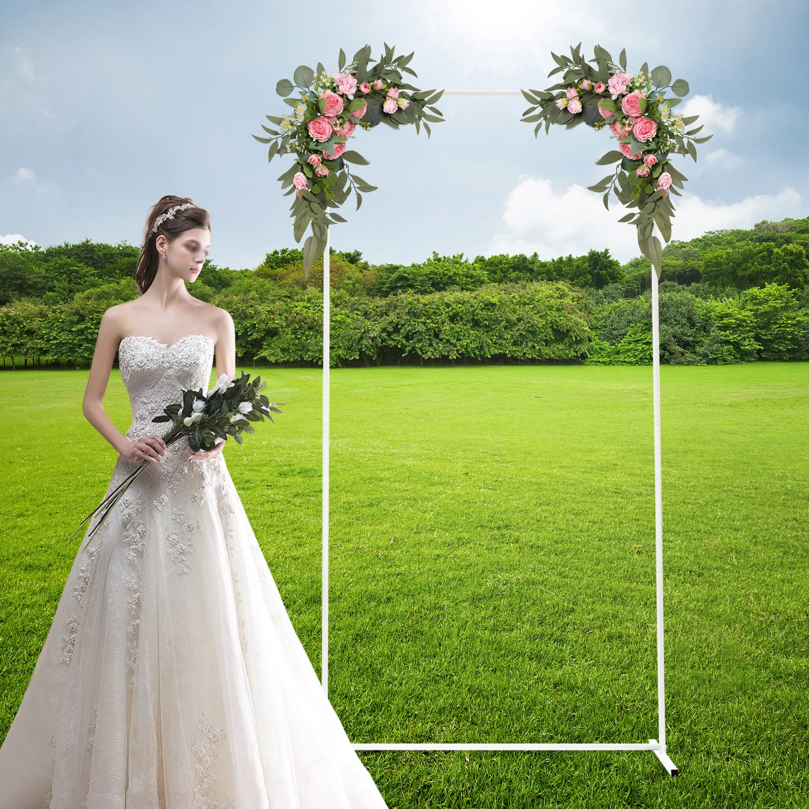 1*2m Wedding Backdrop Stand Flower Backdrop Frame DIY Decoration for Weddings Birthday Parties Gardens Theme Parties