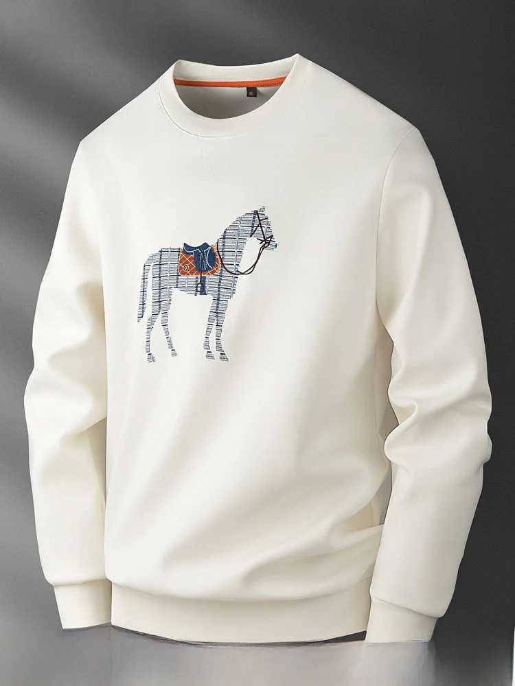 

Мужская толстовка из модала на осень-зиму с вышивкой, комфортная, мягкая, повседневная, модная