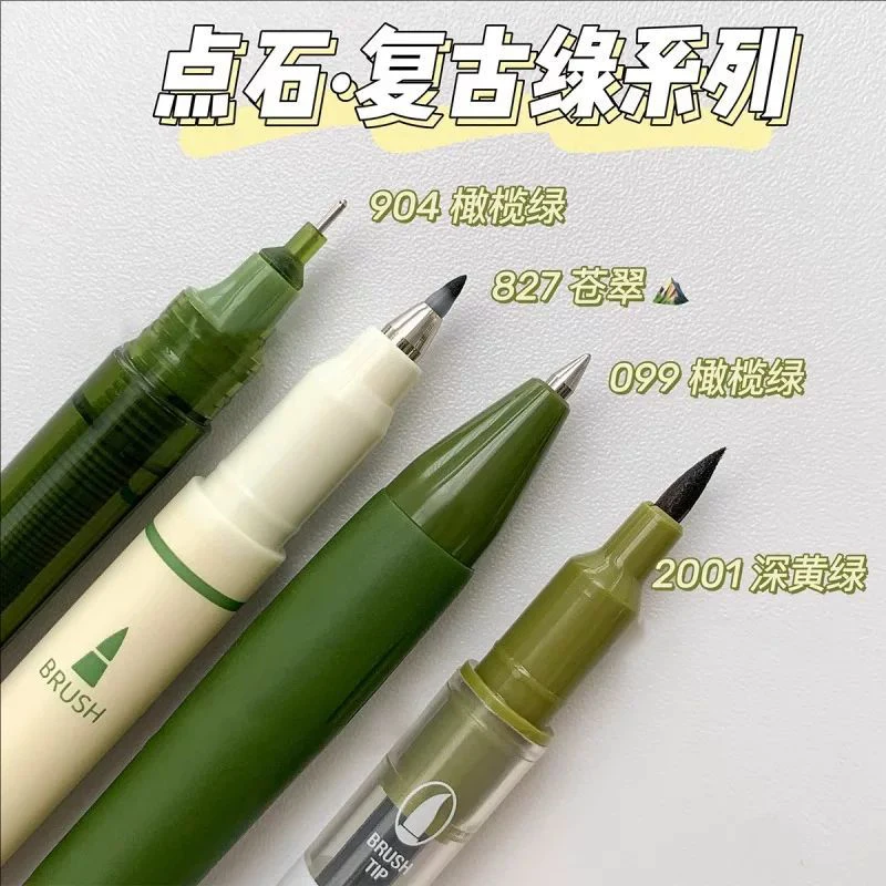 4Pcs/Set Colorful Vintage Pens, Quick-Dry Ink for Smooth Writing,Soft Handwriting Pen Tip, Ideal for Office Work & School Supply