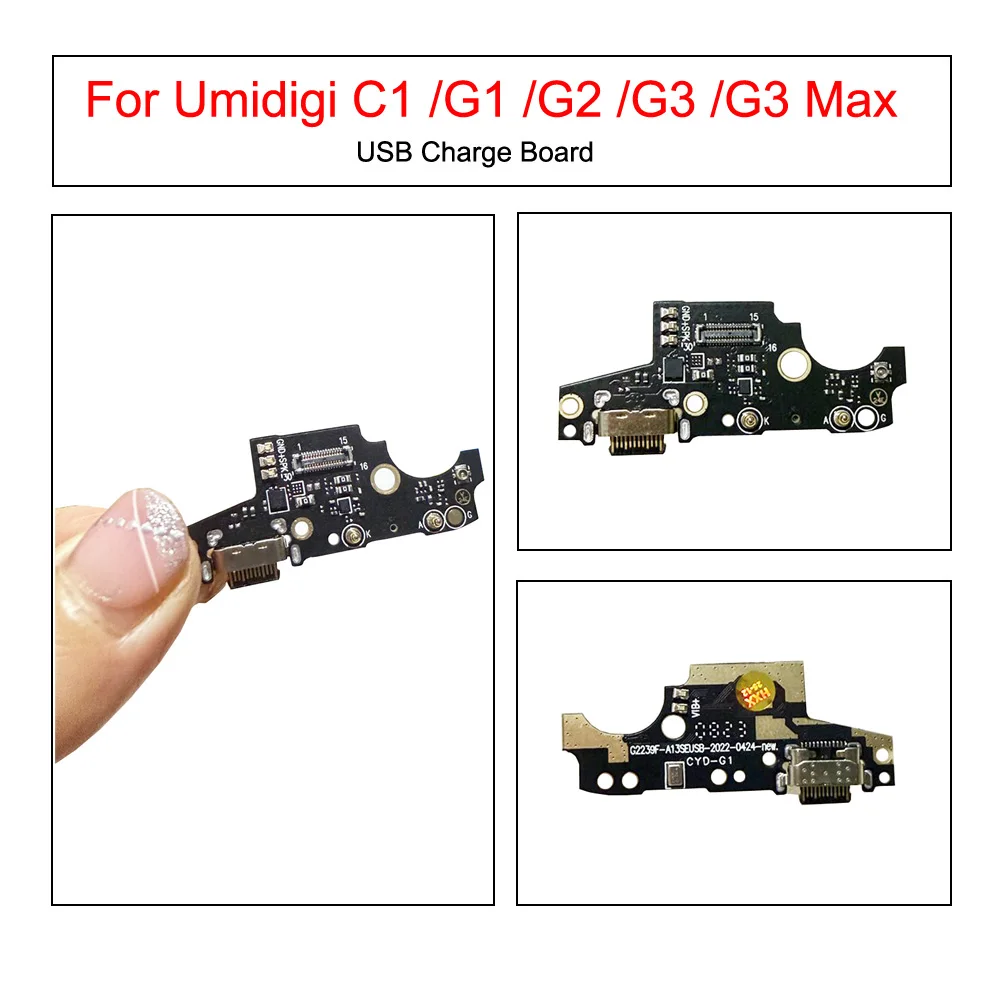 Placa de Dock de Carregamento USB para Umidigi C1 G1 G2 G3 Max, Peças de Reparo para Telefone Móvel