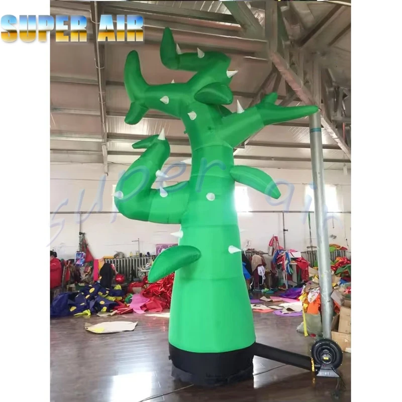 Custom design giant green inflatable model of ornamental tree for inflatable advertising