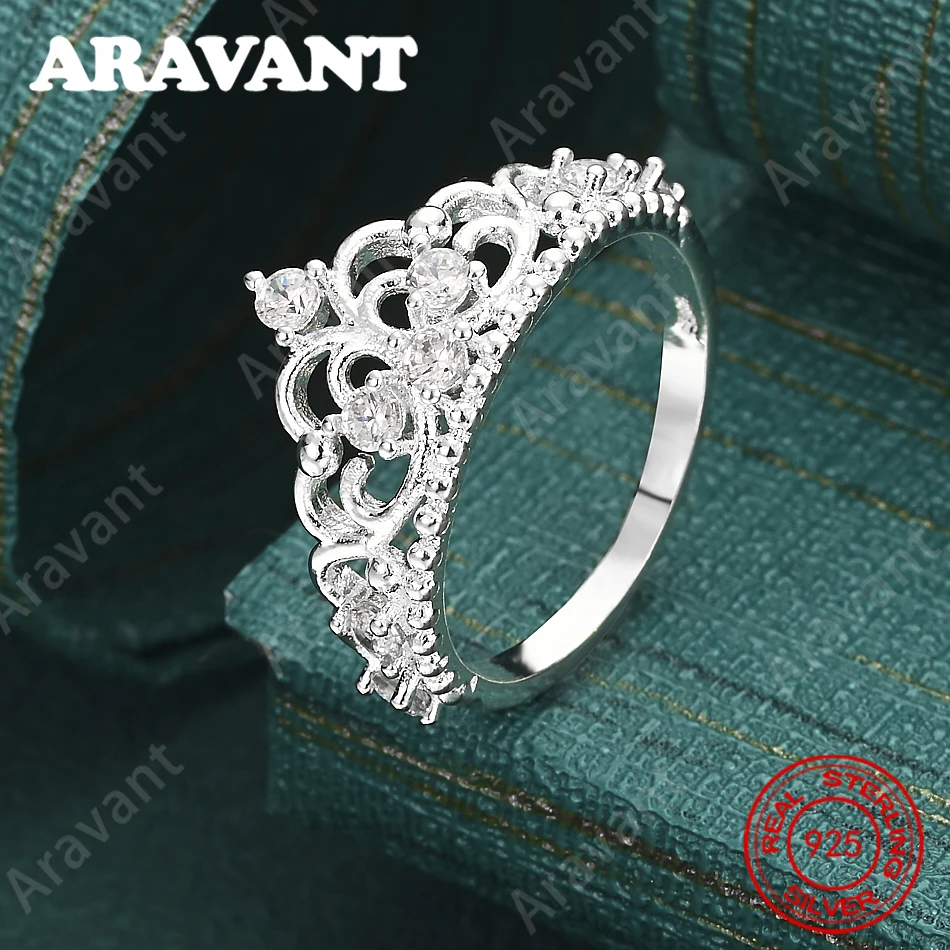 Kronenförmiger Zirkonia-Ring aus 925er Sterlingsilber – ein einzigartiges und vielseitiges Geschenk für Frauen, perfekt für besondere Anlässe