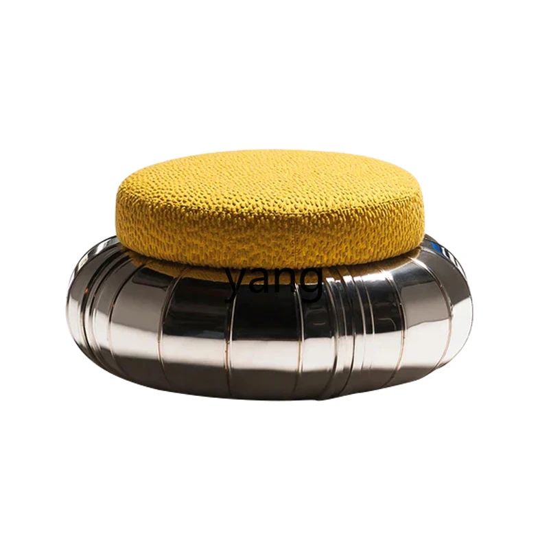 LHH  metal stainless steel round stool household living room shoe changing low stool