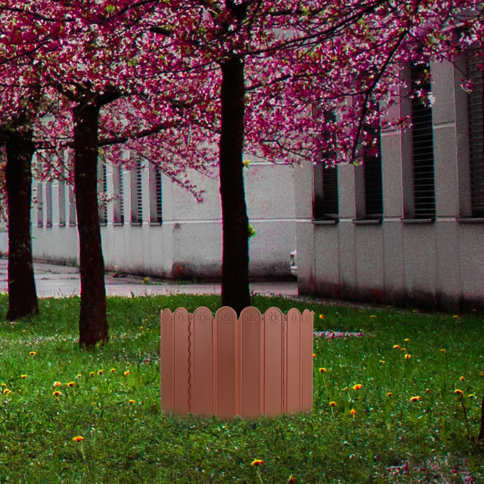 

1 Bag Plastic Garden Lawn Fence Landscape Fencing Edging Border Panel Reusable Outdoor Yard Fence For Dog Pond Decor Lightweight