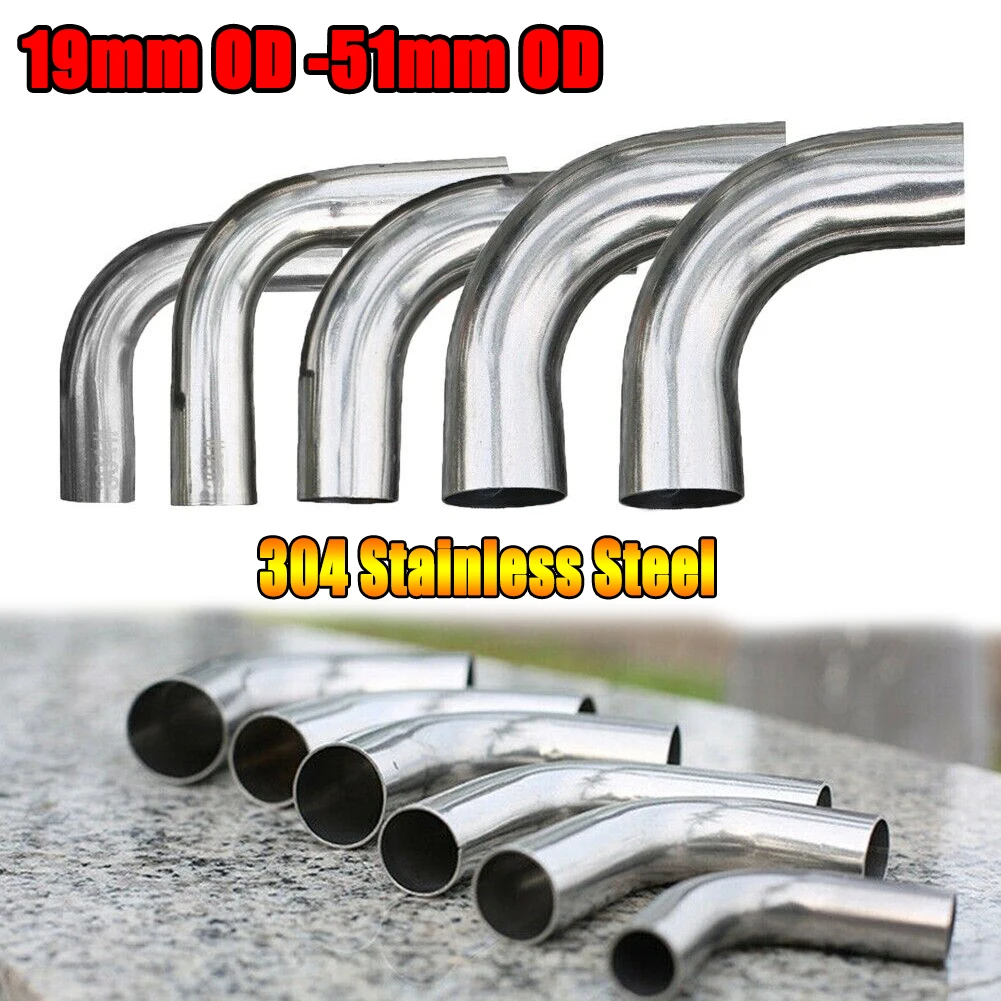 

Stainless Steel 304 Elbow Polished Dull Exhaust Bend Mandrel Extended Wall Bracket Elbow Handrail Welded Elbow Joint Accessories