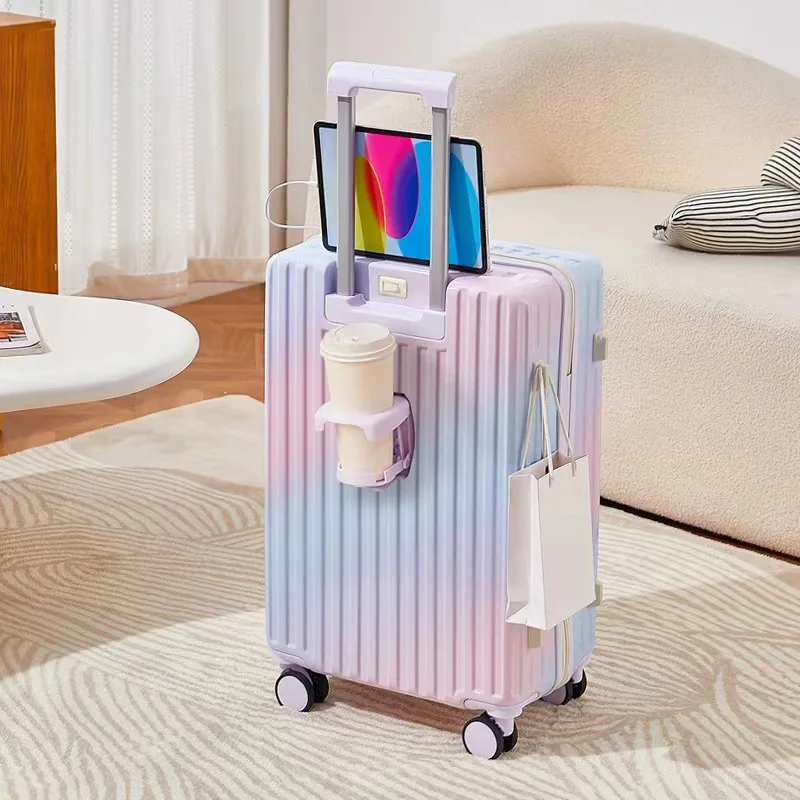 DOIAESKV new gradual change of color 20-26 inch suitcase high value trolley case password case suitcase