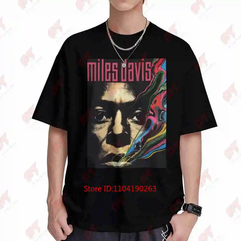 Miles Davis Jazz Musician Face Short Sleeve Tee 100% Cotton T-Shirt