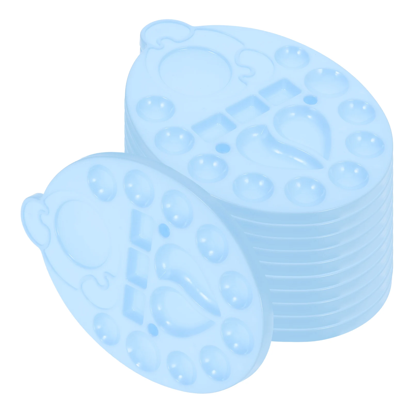 

10 Pcs Watercolor Paint Palette Empty Plastic Tray for Travel Supplies gouache mixing pigment plates color mixing pallet