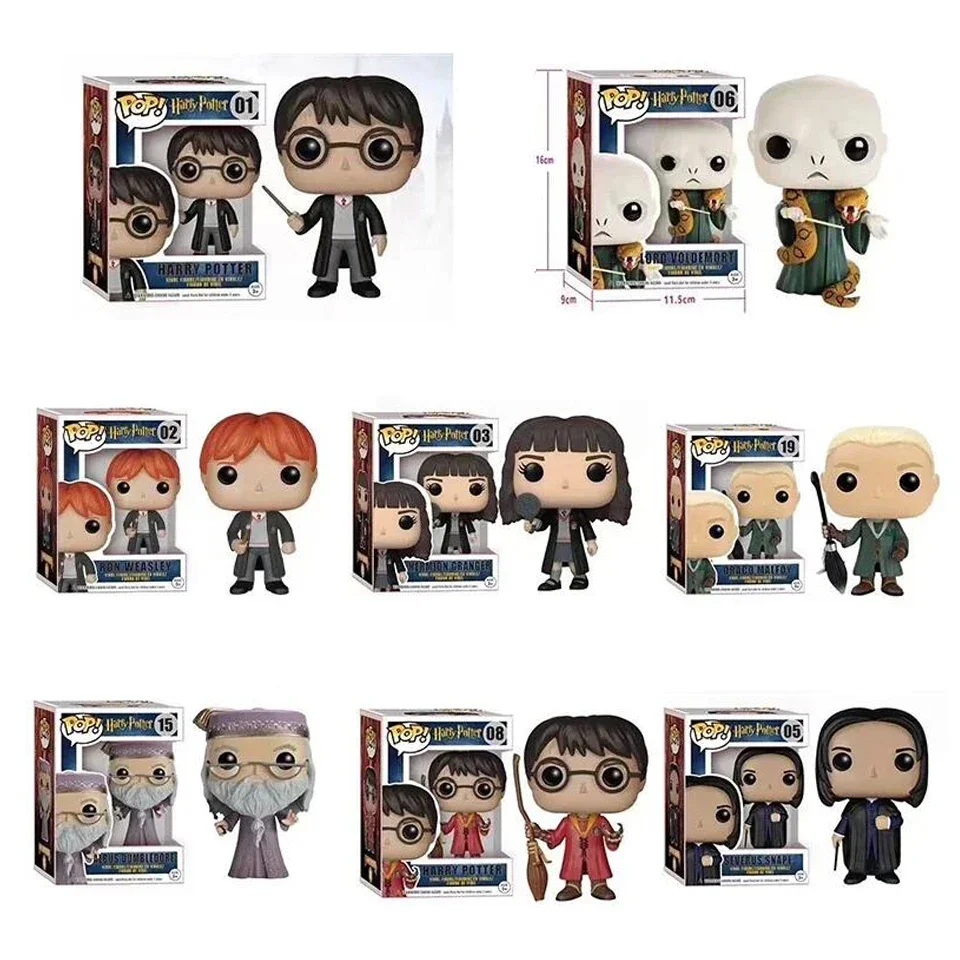 Pop Harrid Potter Ron Hermione Snape Dobby Luna Lord Voldemort Soul Eating Vinyl Action Figure Collection Model Toys Gifts