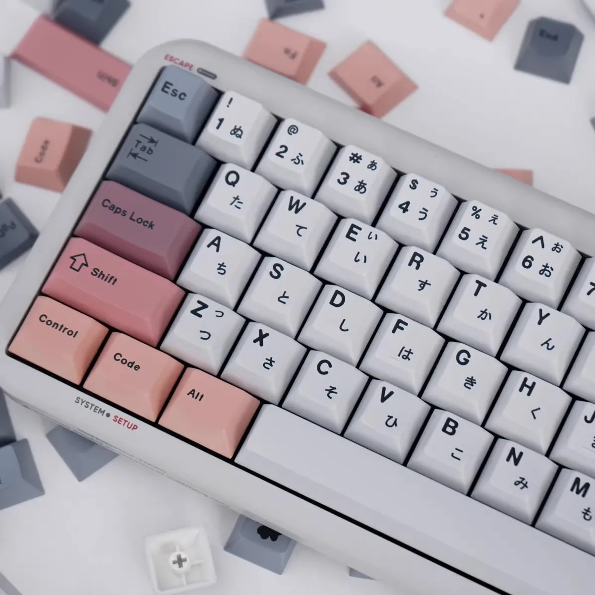 Imagem -04 - Gmk-keycaps Japoneses Cherry Perfil Keycap Pbt Dye Subbed 2.25u 2.75u 3u 7u Iso Enter Novo Estilo