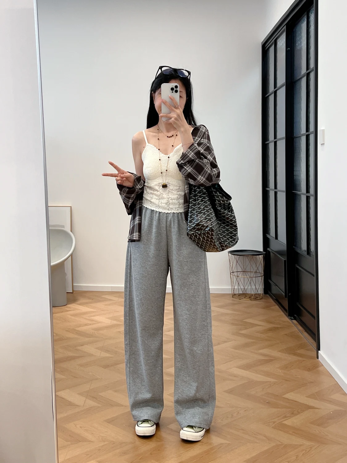 

Женские спортивные брюки Slim Fit с высокой талией, прямые, в корейском стиле, простые, на шнурке, эластичные, однотонные, 3D крой, утягивающие, C...