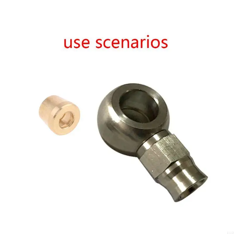 B5XD Inserts AN3 Hose End Adapter Vehicle Brake System PTFE Hose Connector End Brake Tubing Joint