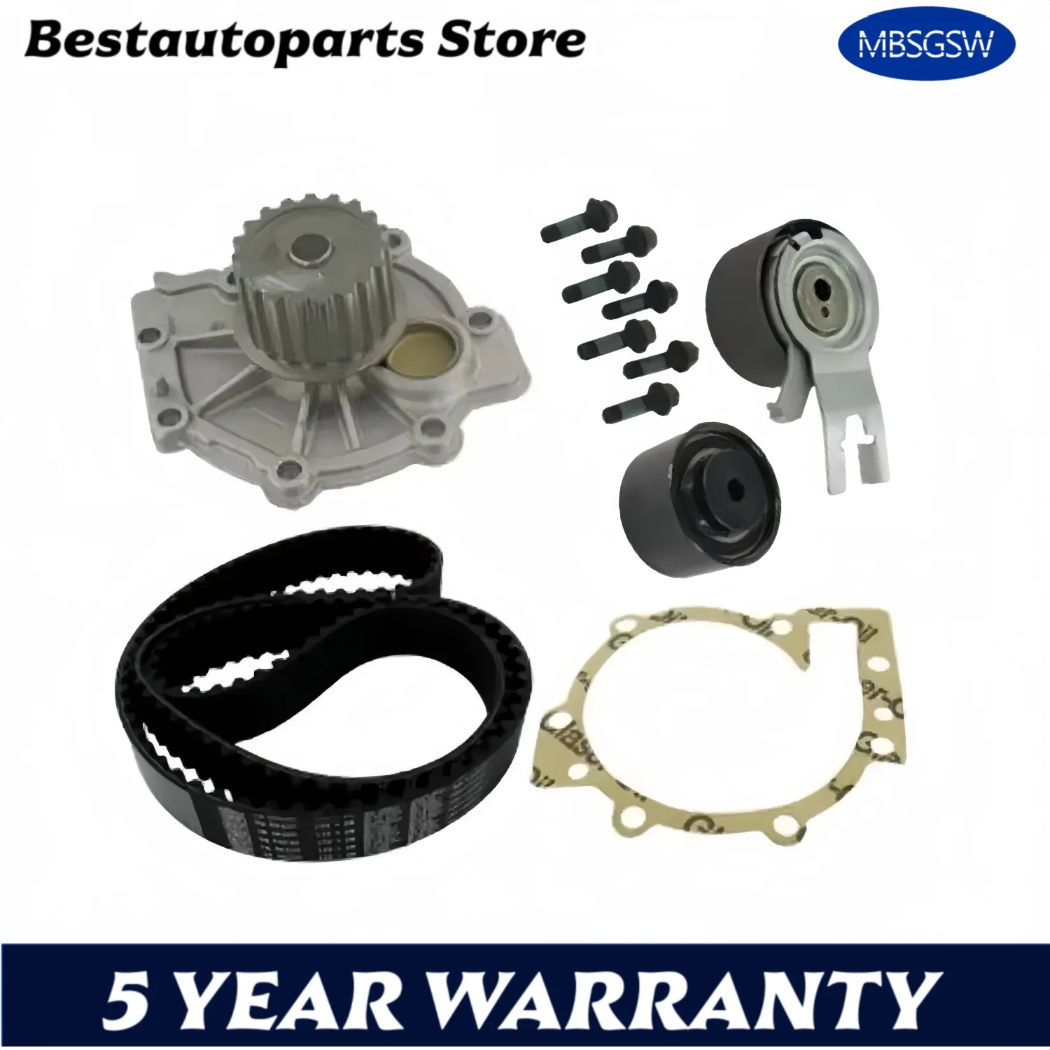 AUTO ENGINE PARTS Water Pump & Timing Belt Kit For Volvo 2.0L 2.4L FWD Diesel Hatch 2002-2012