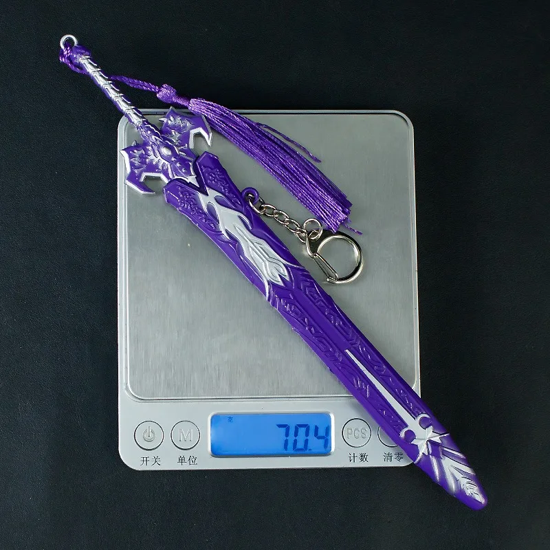 Espada de dragón demonio de 22cm, modelo de Anime, artesanías de aleación, decoración de escritorio, colección de periféricos de juego, regalos de Festival, juguetes para niños