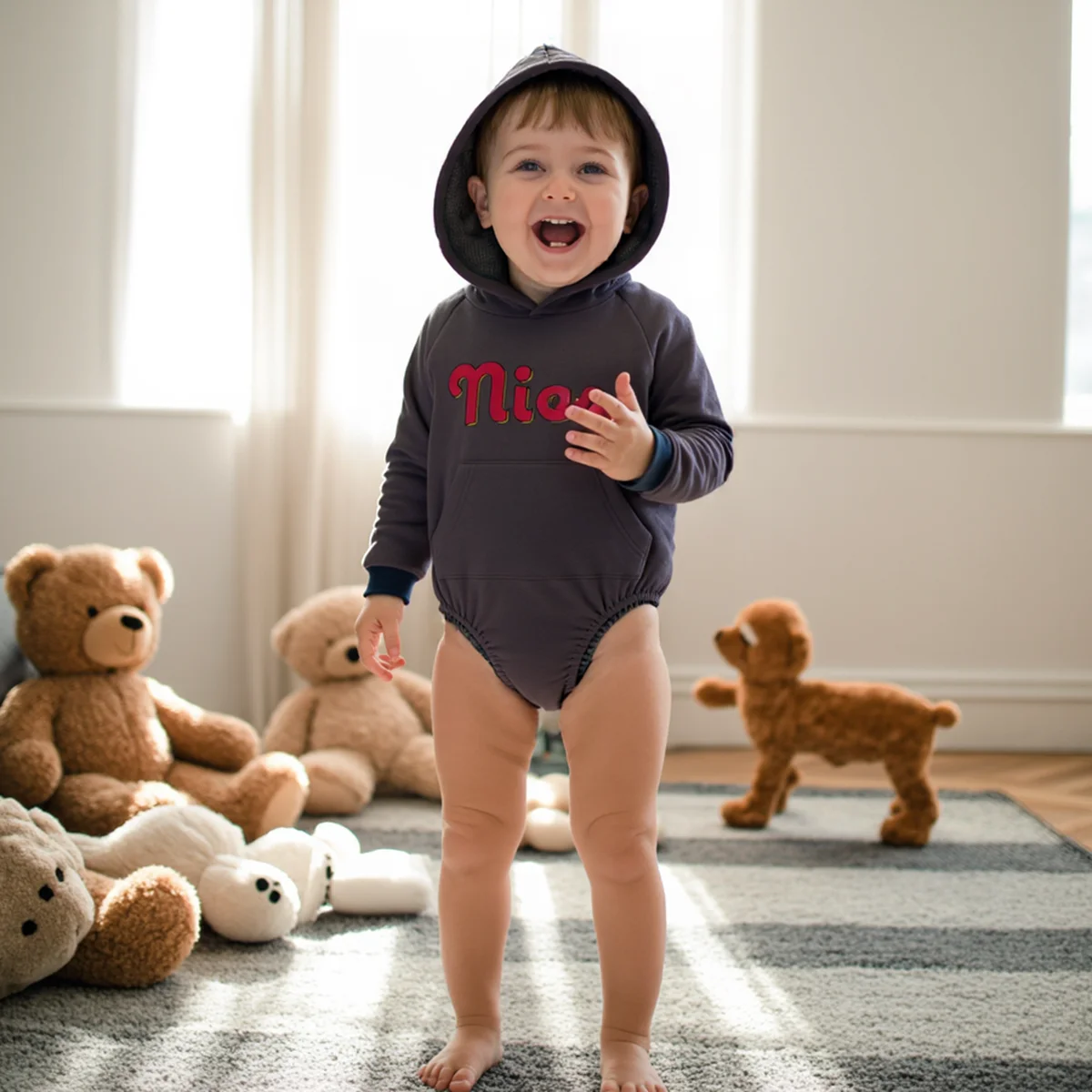 

Hooded Warm Baby Boys Girls Autumn Winter Long Sleeve Jumpsuits Infants Cute Clothing