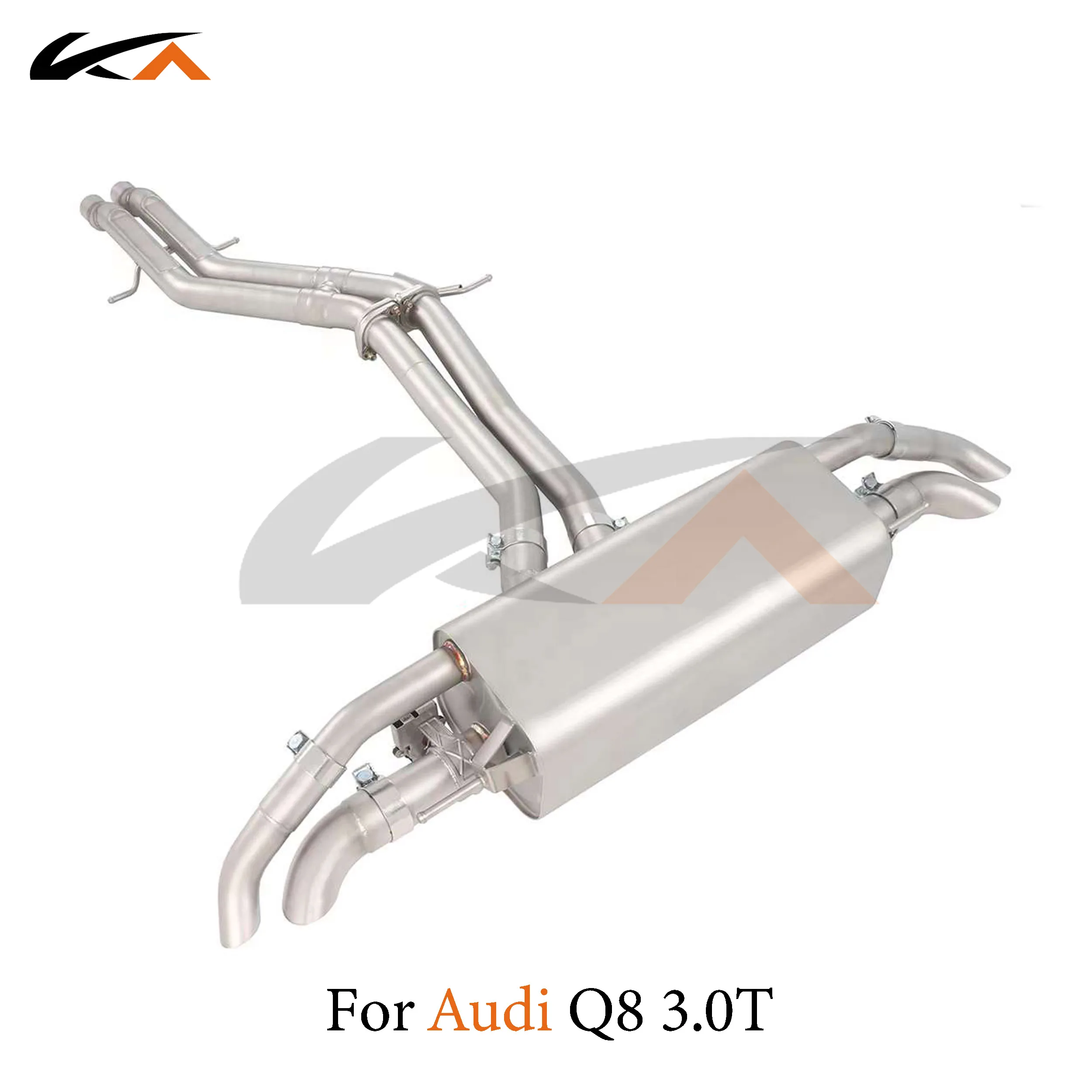 KA Tuning exhaust system steel catback for Audi Q8 3.0T performance auto parts muffler valve car accessories