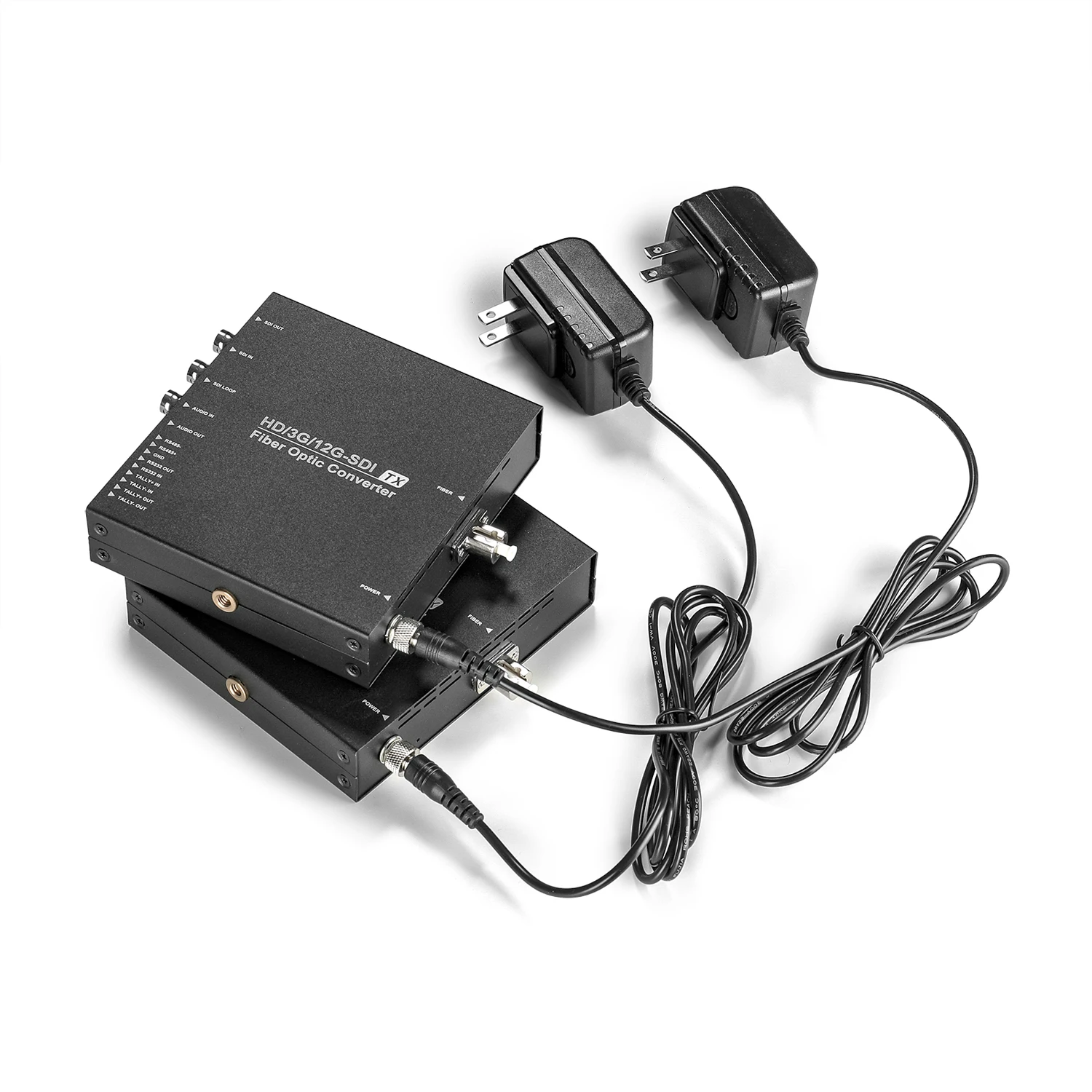Video Production Studio Equipment 4K SDI Fiber Optic Media Converter 10KM Long Distance Transmission