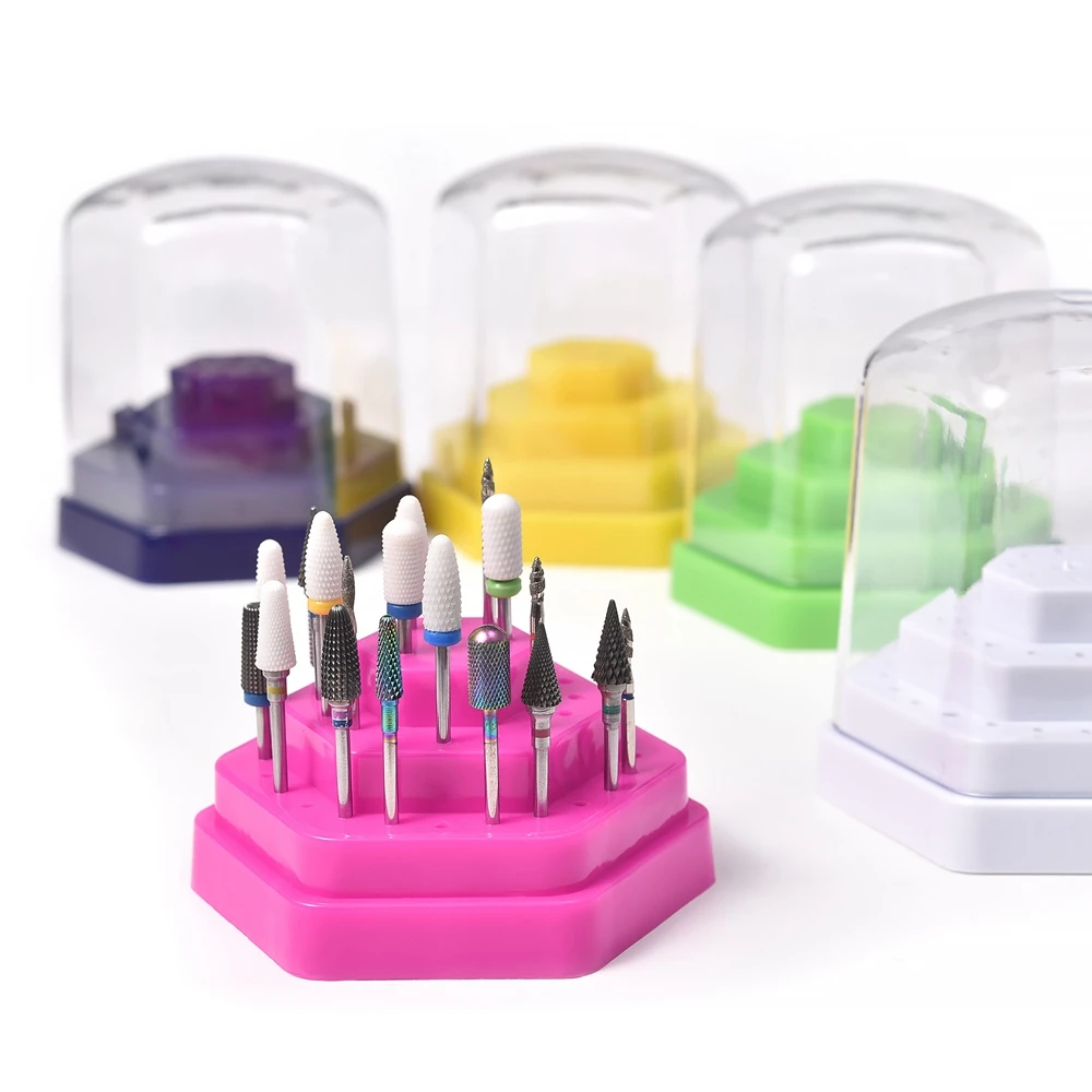 Support de coupe 48 trous, conteneur porte-foret à ongles, étui de soins, organisateur de manucure, boîte de rangement vide, accessoires pour ongles