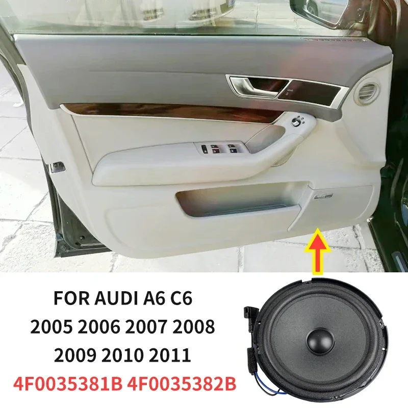 

Suitable for Audi A6 C6 2005 2006 2007 2008 2009 2010 2011 4F0035381B 4F0035382B Car Front Left and Right Door Woofer Speakers