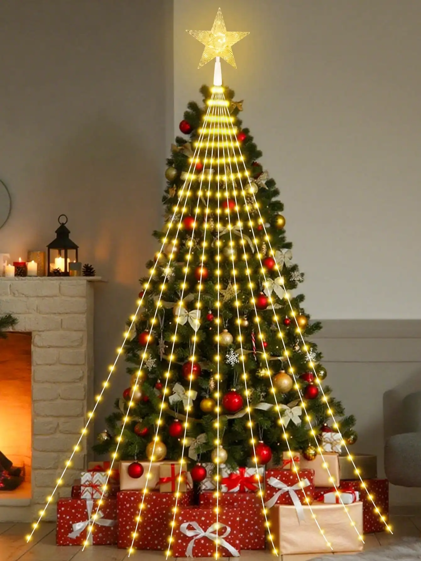 

144LED 2,2 м сосульки сказочные гирлянды для рождественского и праздничного декора