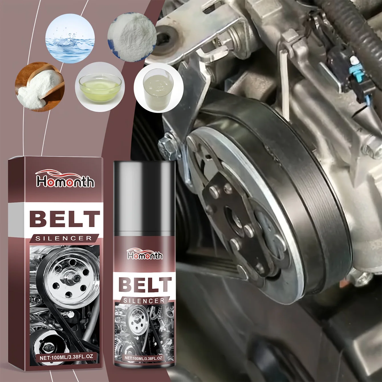 Car Belt Maintenance Spray Car Belt Noise Spray Extends Belt Life Engine Noise Lubrication Protection Antifriction Agent