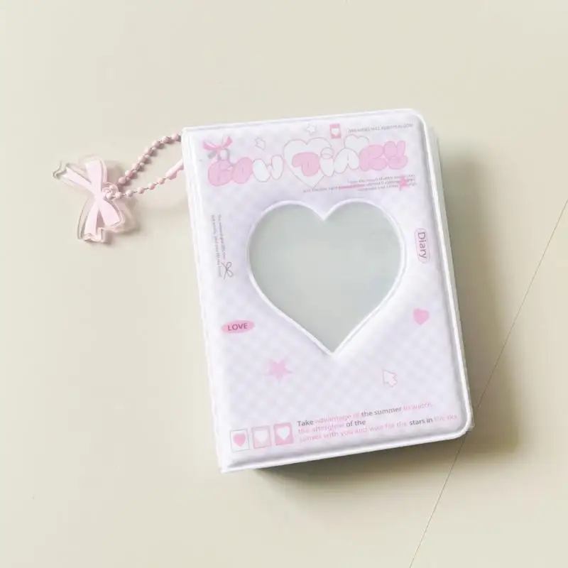 Kpop Photocard Holder Book 40 Pockets Love Heart Hollow Photo Card Holder Trendy Waterproof Photo Album For Collecting Idol