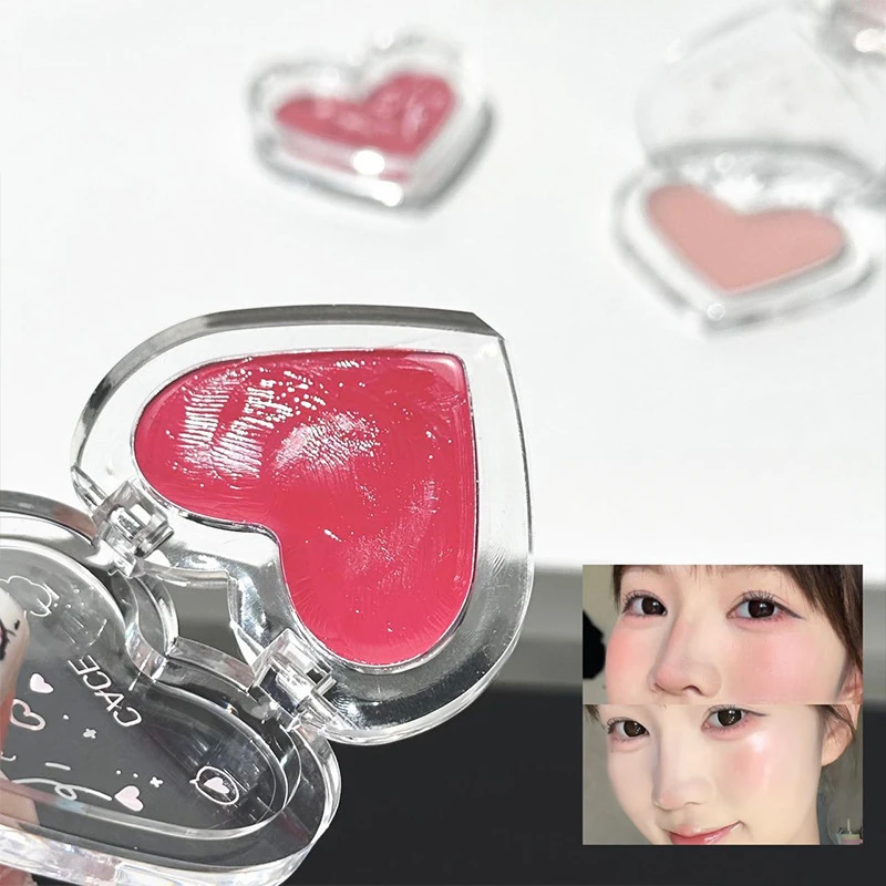 Amor blush placa multi-purpose alto brilho creme em pó blush placa rosto maquiagem iluminando rouge hidratante coreia cosméticos