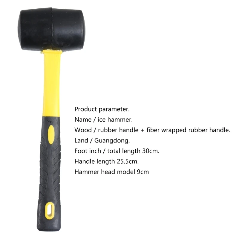 Rubber Mallet Hammer Tool Woodworking Camping Hammer Handle Soft Blow Mallet Hammer Rubber Small Hammer For Craft