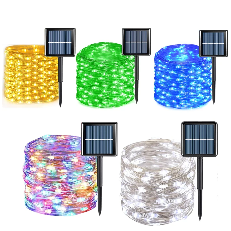 50/100/200/300 LED Solar Light Outdoor Lamp String Lights For Holiday Christmas Party Waterproof Fairy Lights Garden Garland