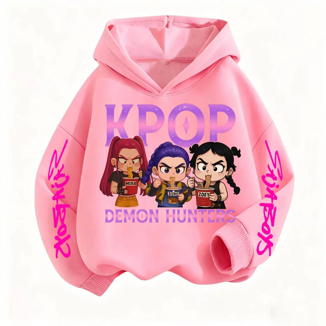 

K-POP: Детская толстовка унисекс Demon Hunters — модный, мягкий и уютный пуловер с героями мультфильмов для активных детей, глобальное ощущение!