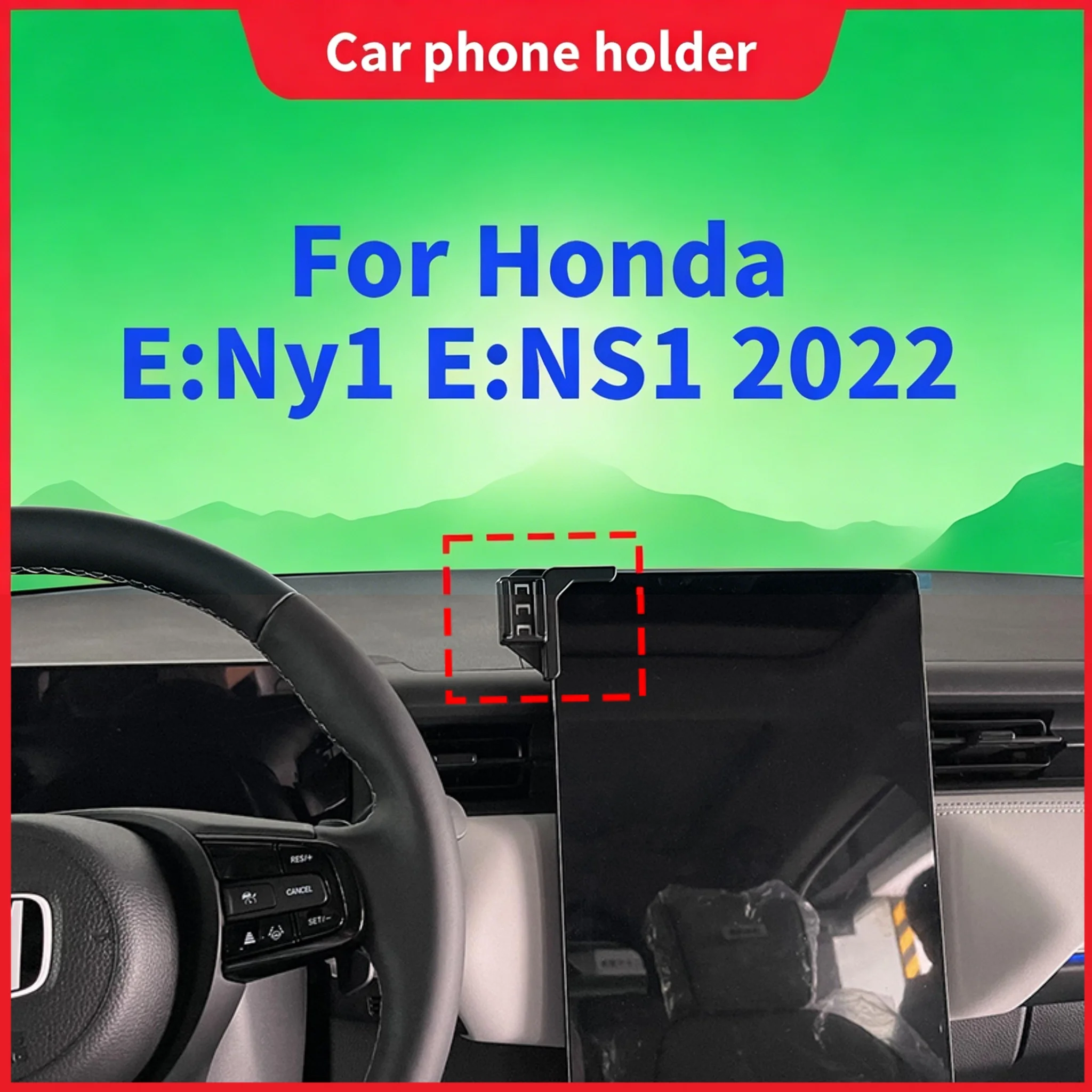

High-quality clip-on base for car phone holder, fits Honda E:Ny1 & E:NS1 2022, compatible with multiple phone holders