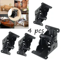 Marco de soporte plegable de hierro, bisagra autoblocante, accesorios y refuerzo para patas de mesa, herramienta de Hardware para patas plegables, 4 Uds.