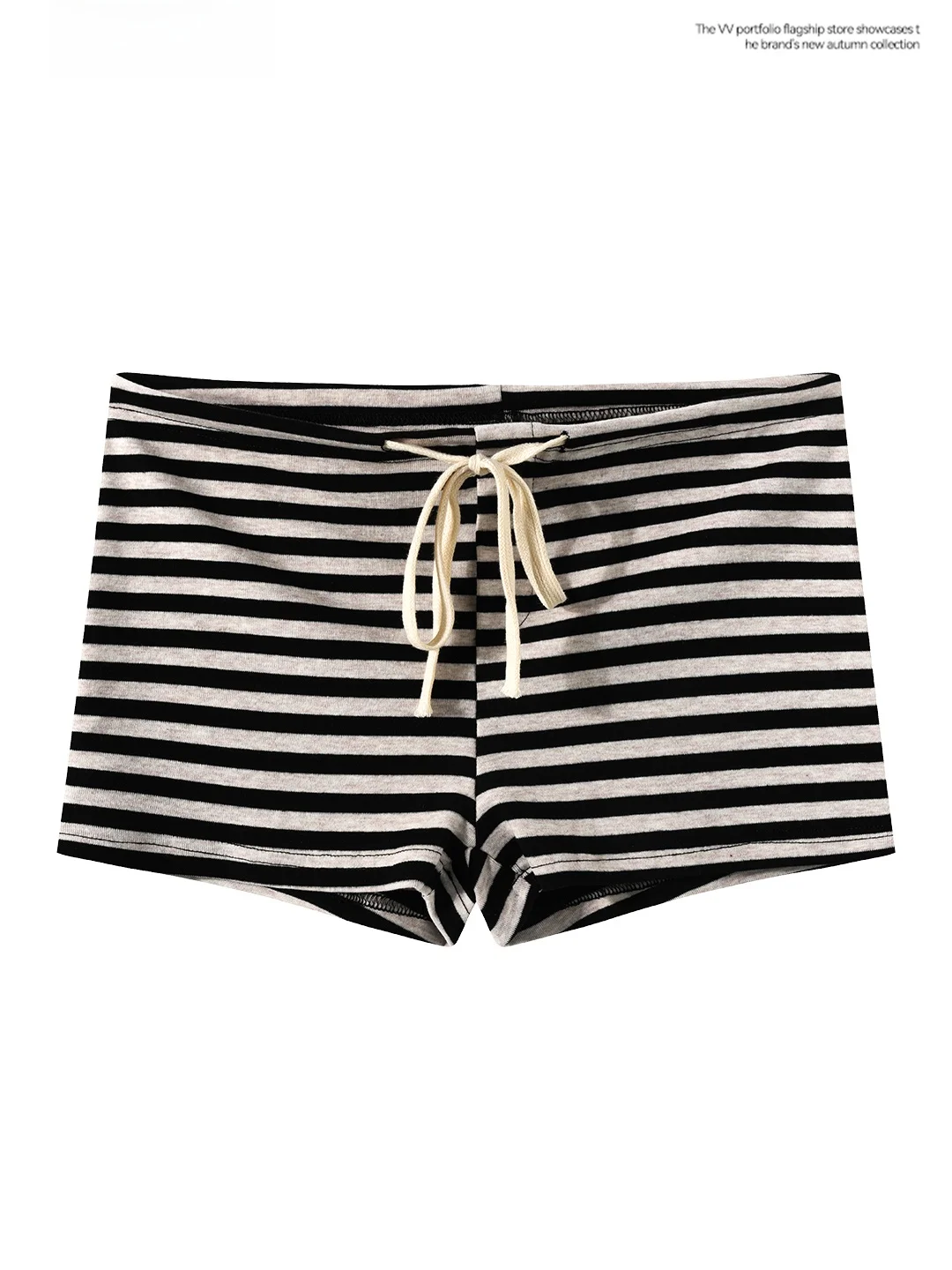Fashionable High Waist Striped Short Shorts Women's Summer Slim Fit Sexy Butt Lifting Small Size Pants Outwear Base Layer