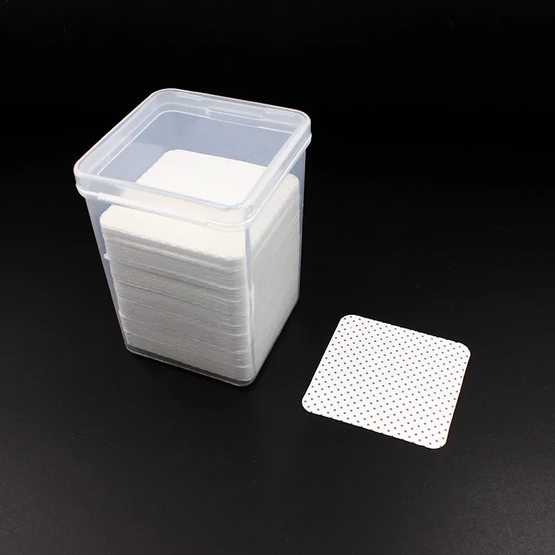 200PCS 속눈썹 연장 글루 리무버 패드 린트 프리 종이 코튼 속눈썹 접착제 청소용 비직포 메이크업 도구