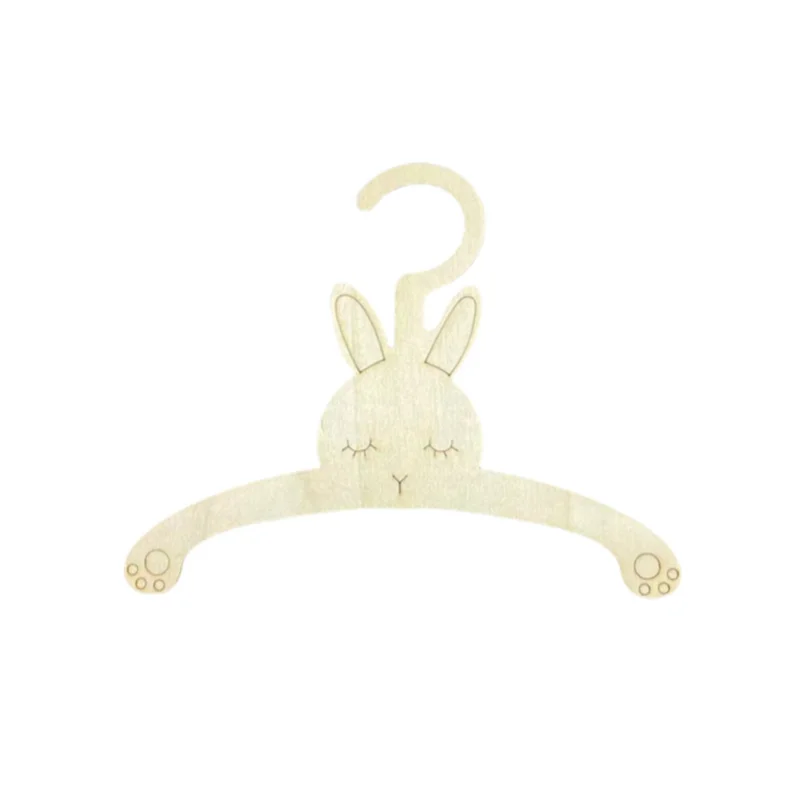 -ESTR 20 قطعة شماعات ملابس خشبية لطيفة معاطف معلقة على الحائط رف تخزين ملابس الطفل منظم حامل عرض خشبي